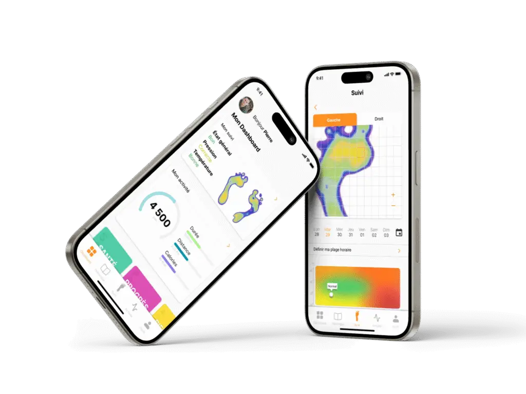 Capture d'écran de l'application warnFeet